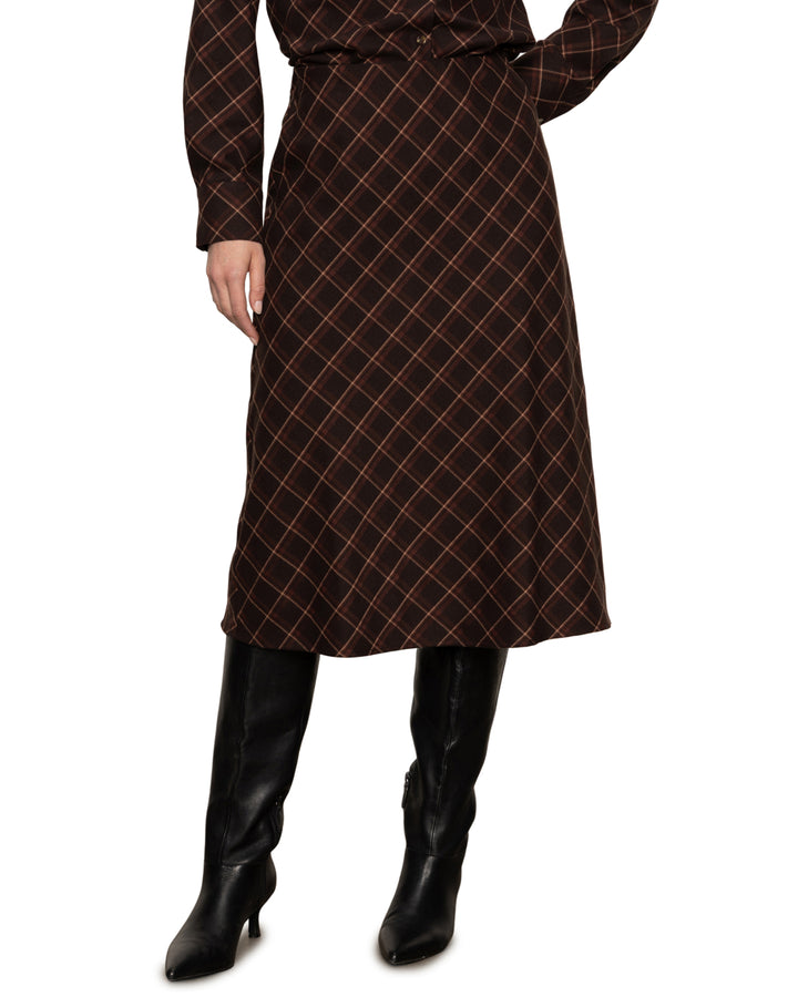 Autumn Plaid Skirt - Cocoa Plaid