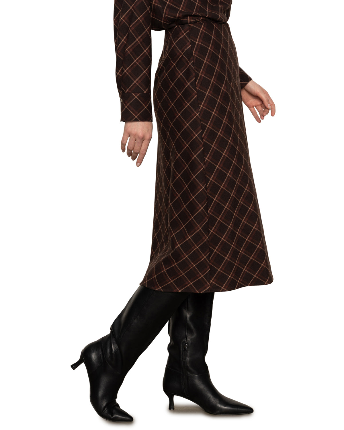 Autumn Plaid Skirt - Cocoa Plaid