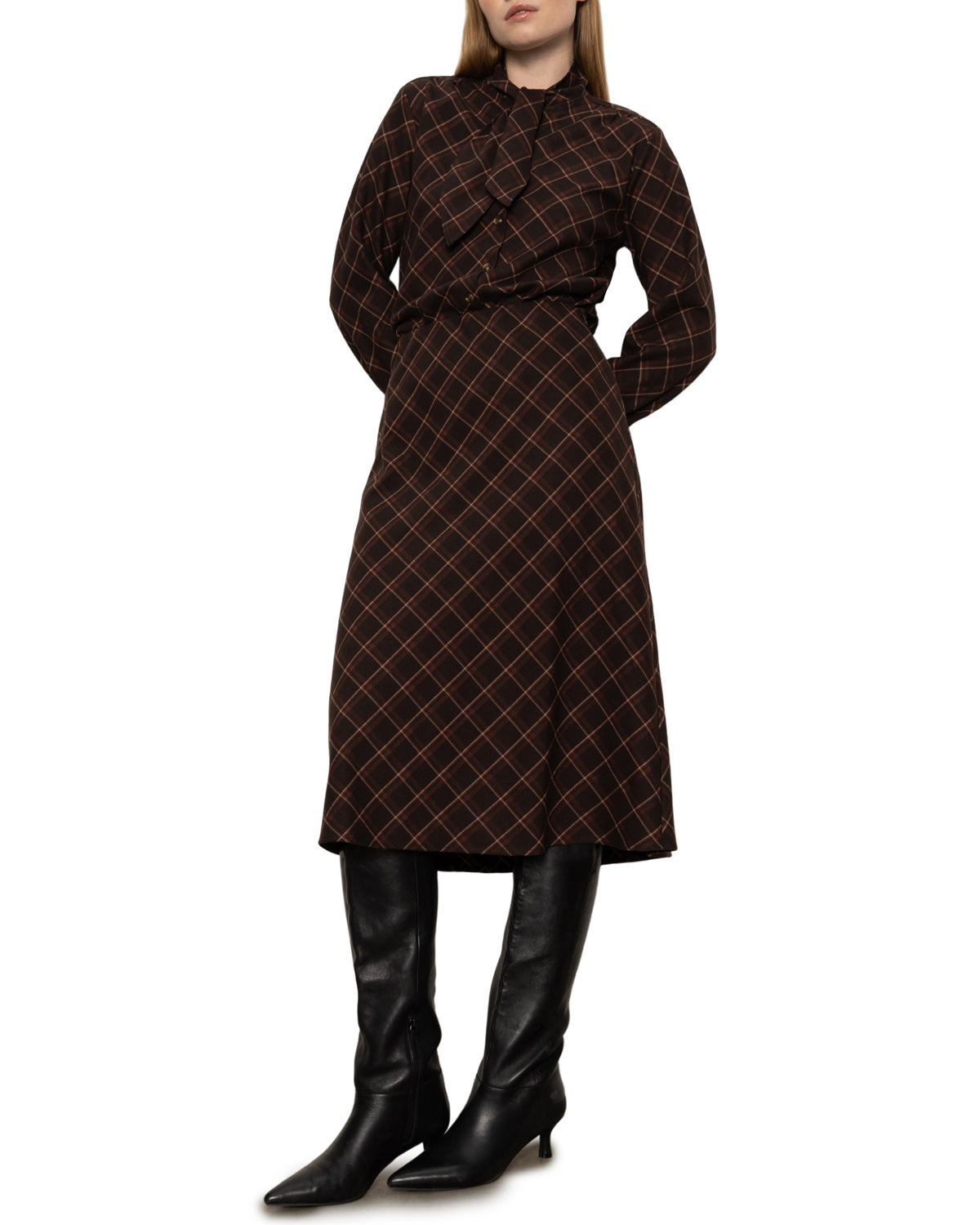 Autumn Plaid Skirt - Cocoa Plaid