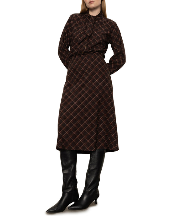 Autumn Plaid Skirt - Cocoa Plaid