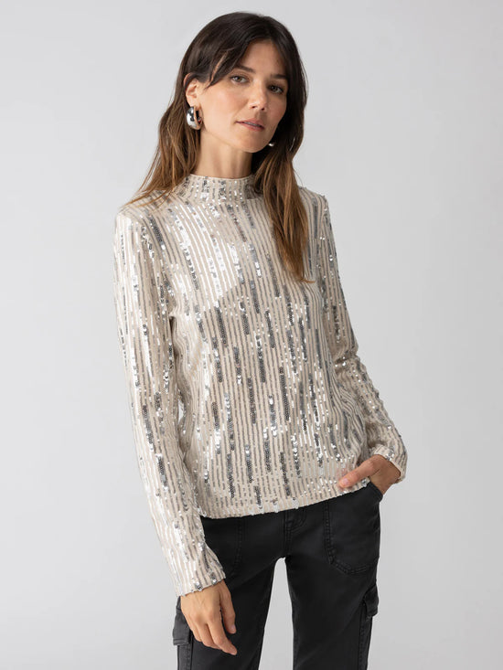 Sequin Mock Top - Lets Celebrate