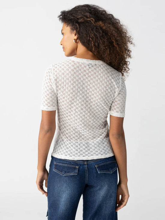 GEO Mesh Tee - Chalk