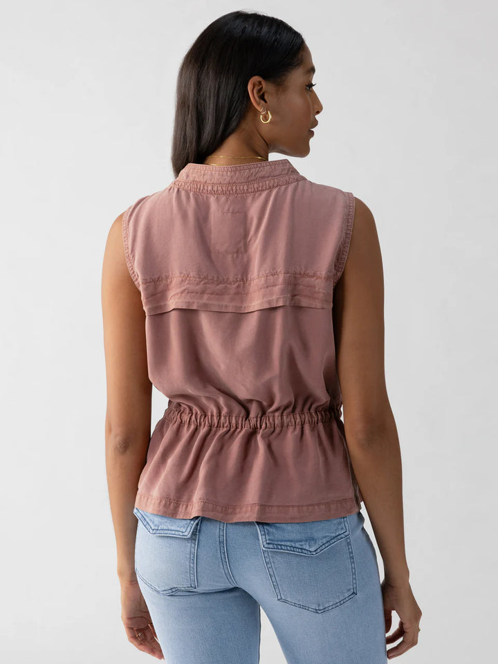 Leah Surplus Vest - Washed Clay