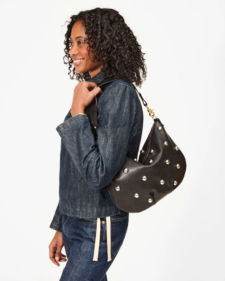 Moyen Messenger - Black w/ Studs