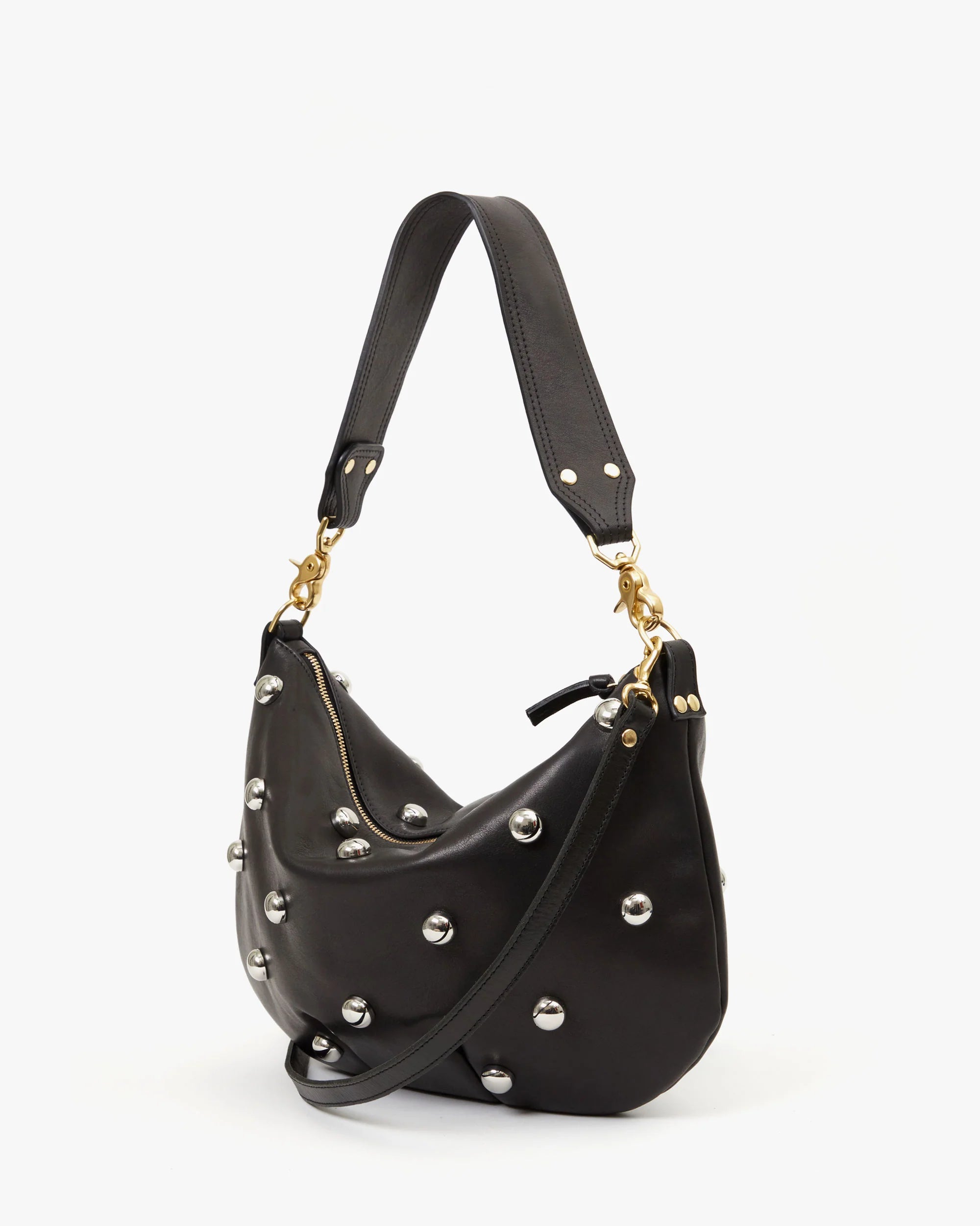 Moyen Messenger - Black w/ Studs