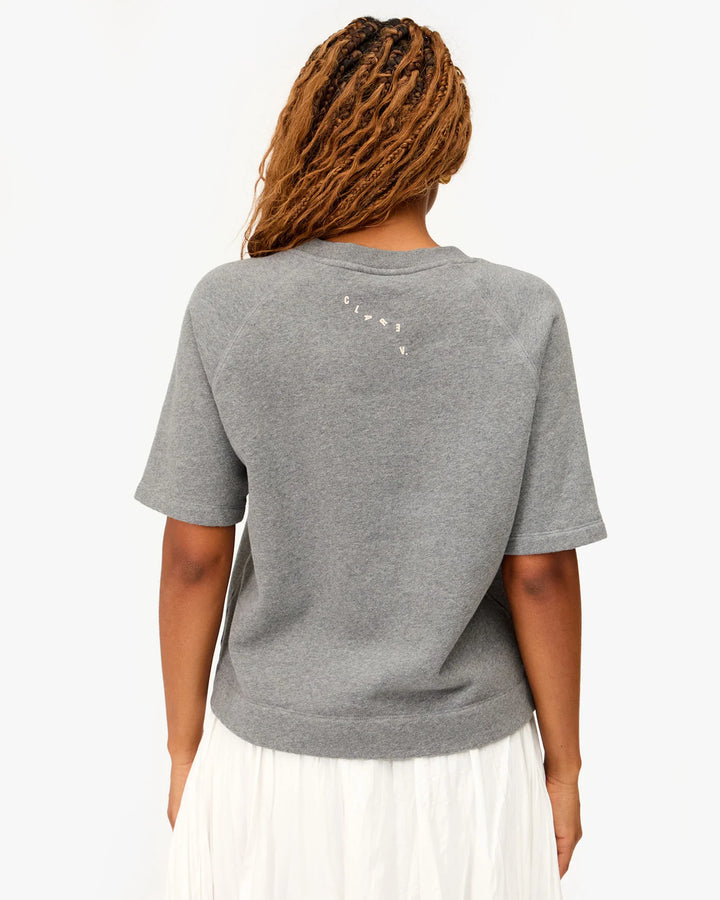 Short Sleeve Sweatshirt - Embroidered Oui
