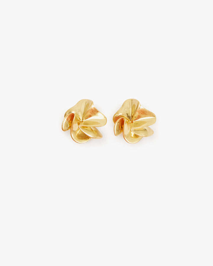 Statement Stud Earring - Vintage Gold