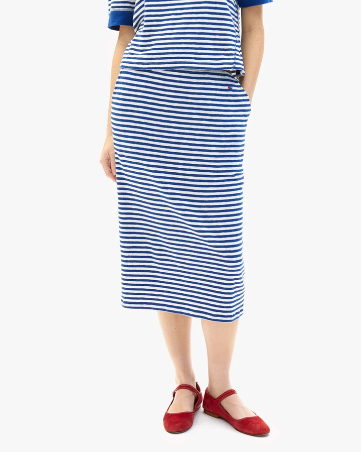 Le Tube Skirt - Stripe Cobalt/Cream