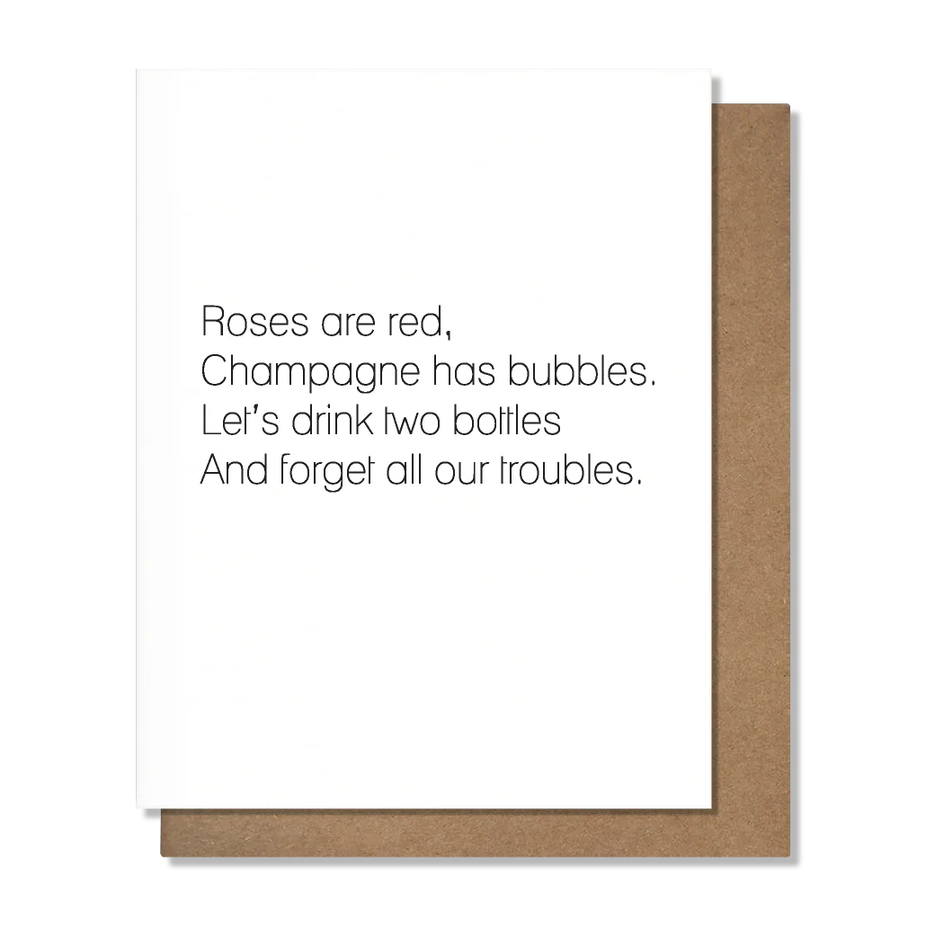 Champagne Poem - Friendship Card