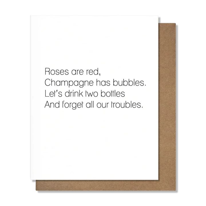 Champagne Poem - Friendship Card