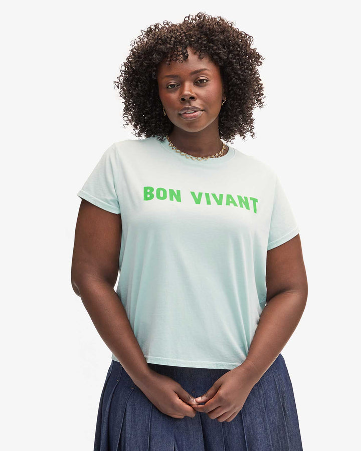 Classic Tee Bon Vivant- Sky Blue w/ Grass