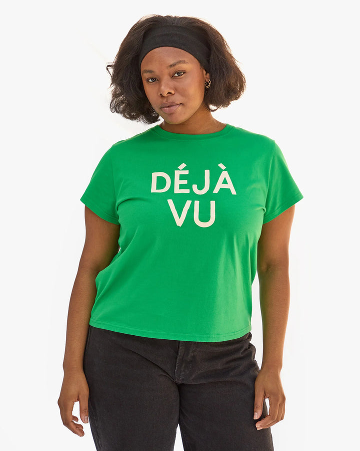 Classic Tee - Green w/ Cream Déjà Vu