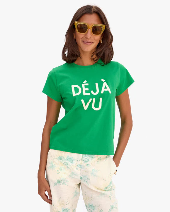 Classic Tee - Green w/ Cream Déjà Vu