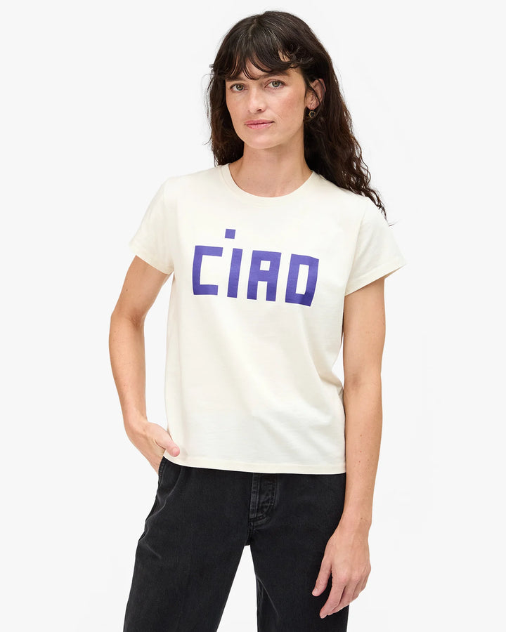 Classis Tee Ciao - Cream w/ Royal