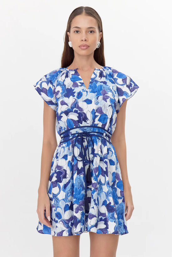 Aeila Textured Mini Dress - Blue