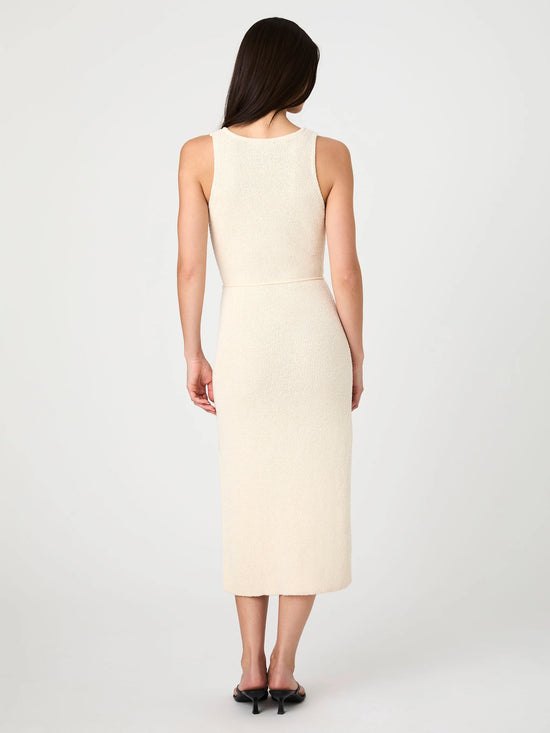 Terry Spun Midi Dress - Ecru