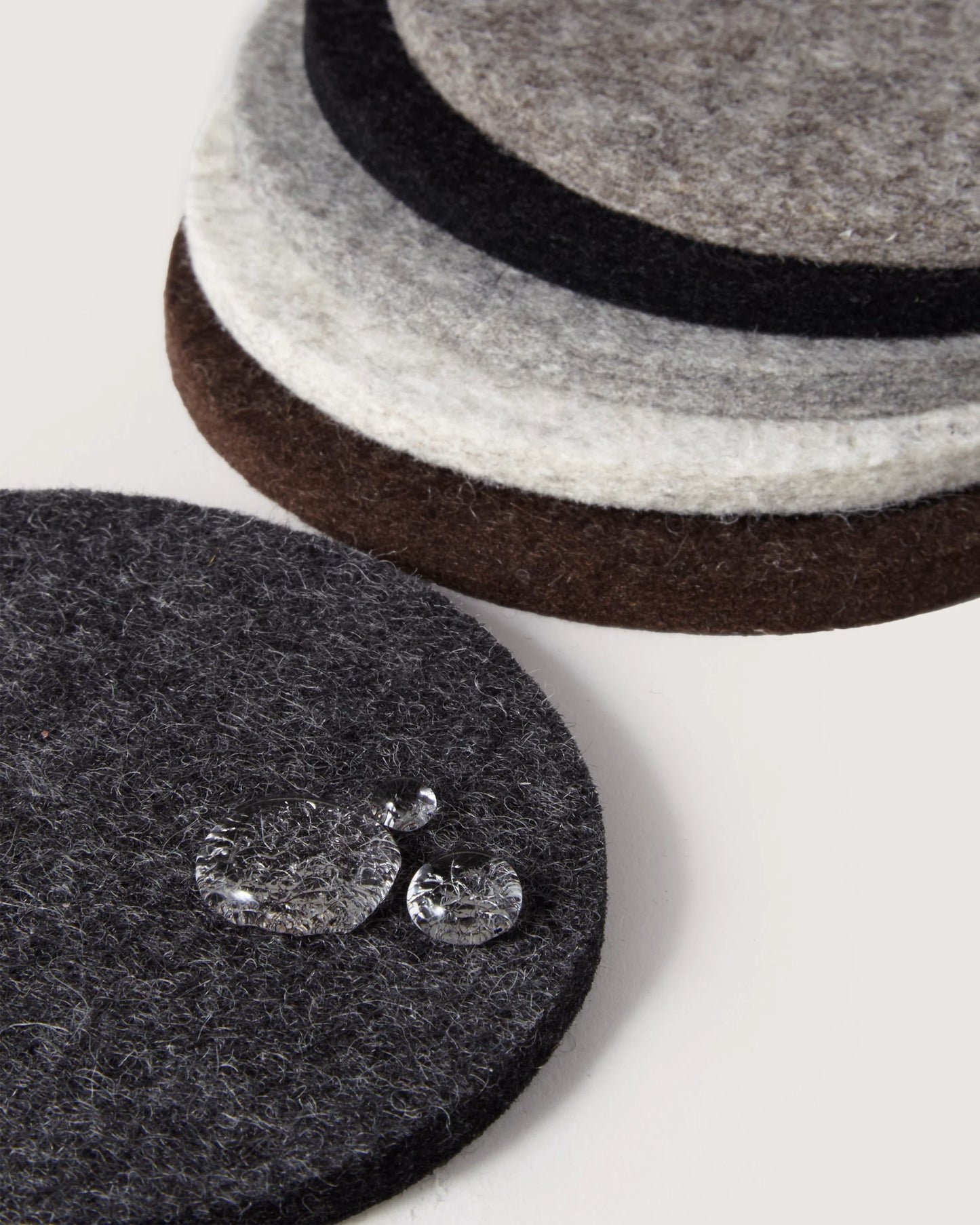 Bierfilzl Merino Wool Round Coaster Multi 6 Pack-Earth
