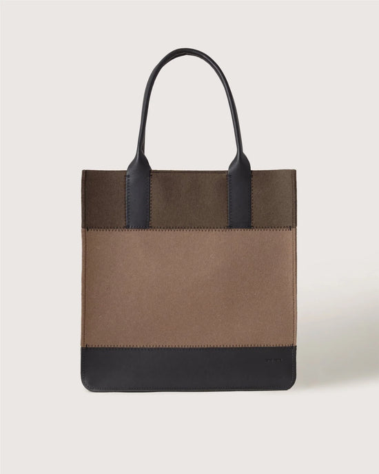 Jaunt Merino Wool Tote - Cumin / Tobacco Black