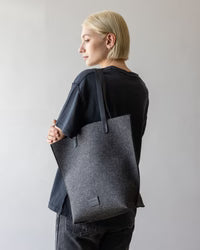Hana Merino Wool Tote - Cumin Black