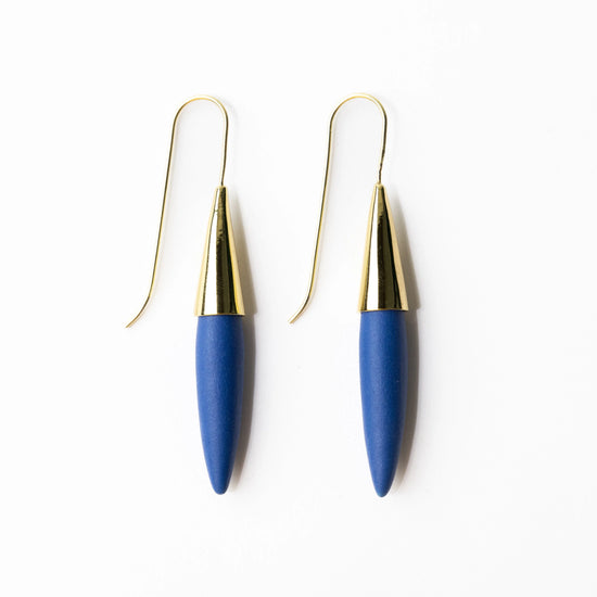 Elizabeth Ceramic Spike Earring - Blue