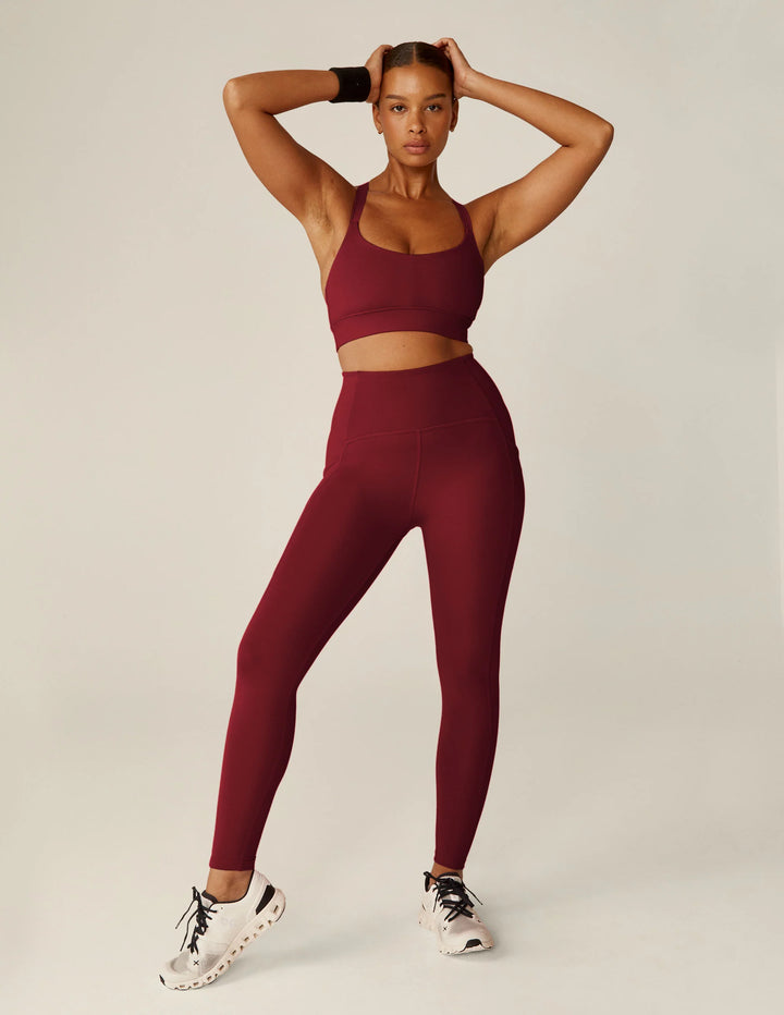 PB Strive Long Line Bra - California Merlot