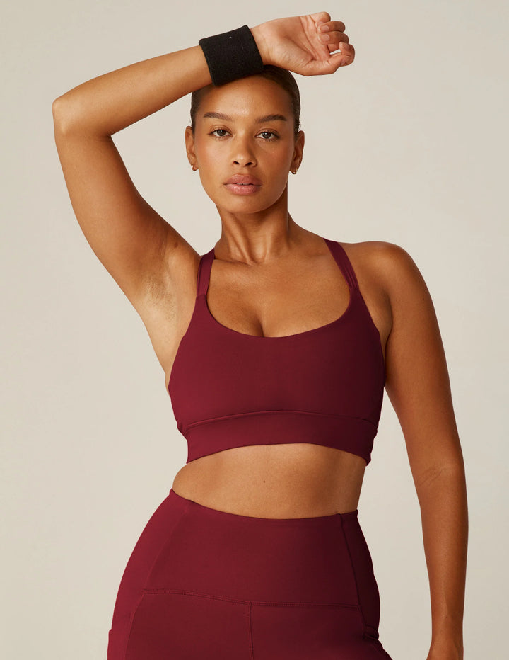 PB Strive Long Line Bra - California Merlot