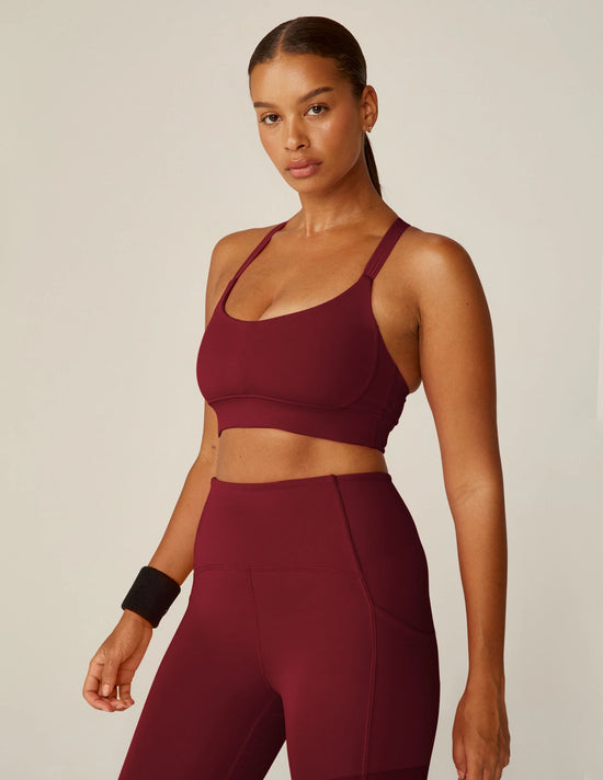 PB Strive Long Line Bra - California Merlot