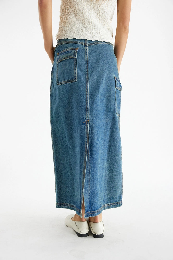 The Jules Skirt - Denim Maxi