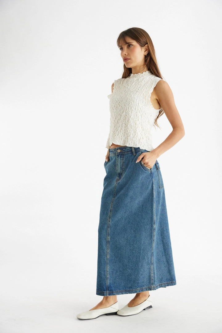 The Jules Skirt - Denim Maxi