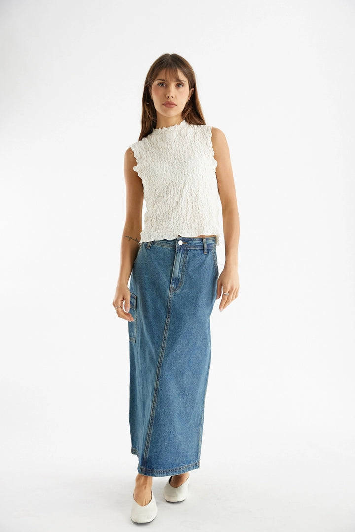 The Jules Skirt - Denim Maxi