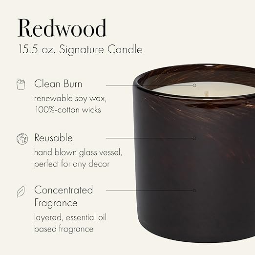 Signature Candle 15.5 oz - Redwood