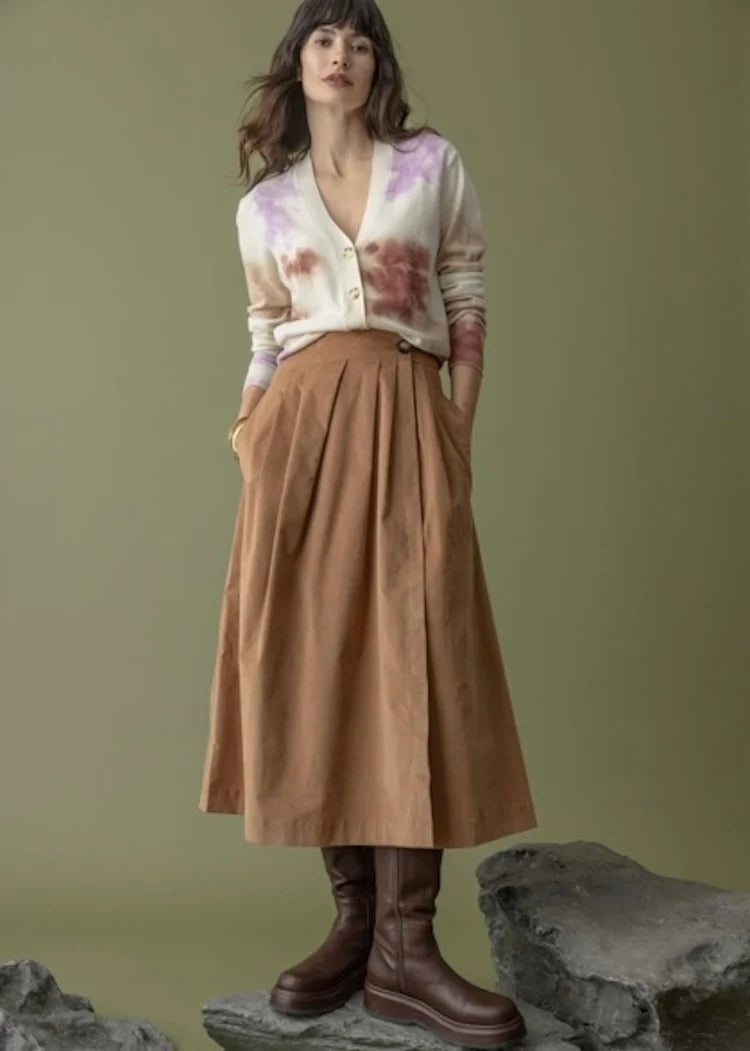 Corduroy Wrap Skirt - Acorn