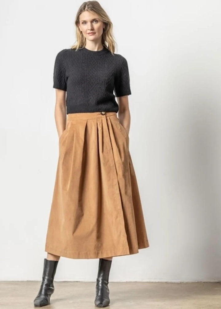 Corduroy Wrap Skirt - Acorn
