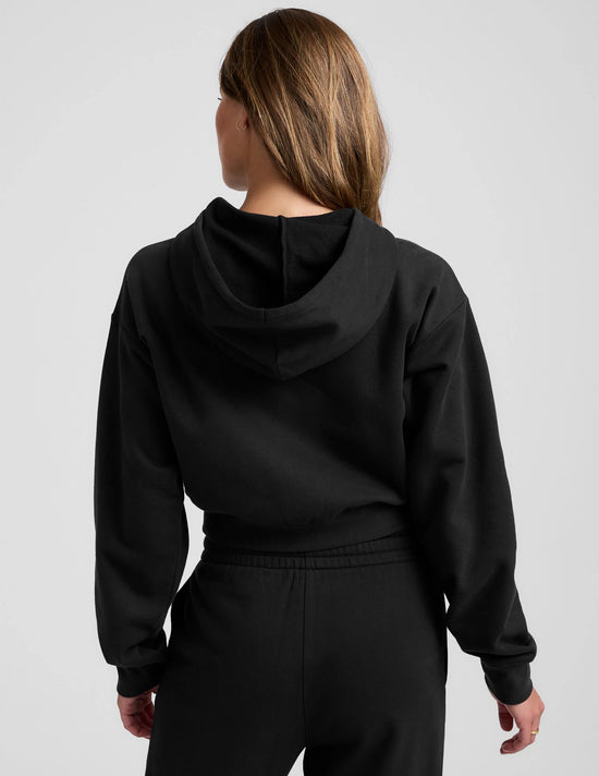 LuxeFleece Zip Up Hoodie - Black