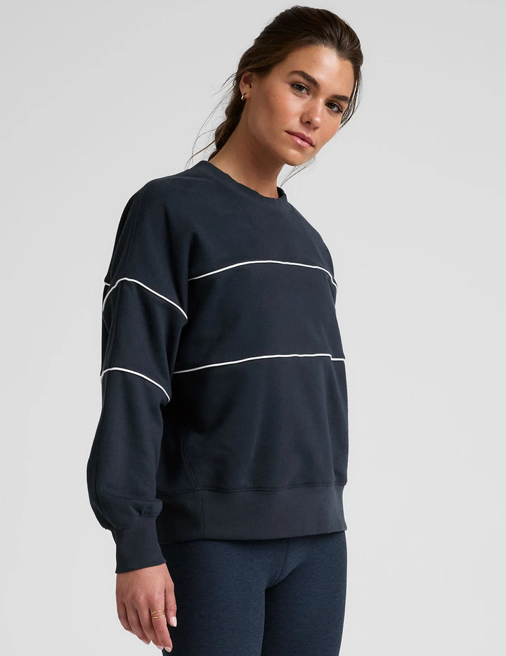 Luxefleece Piper Oversized Sweatshirt - Nocturnal Navy