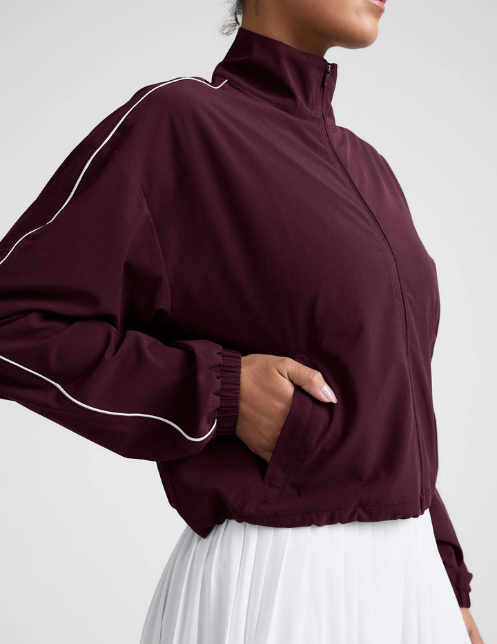 Track Jacket - Black Cherry