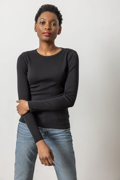 Long Sleeve Crew - Black