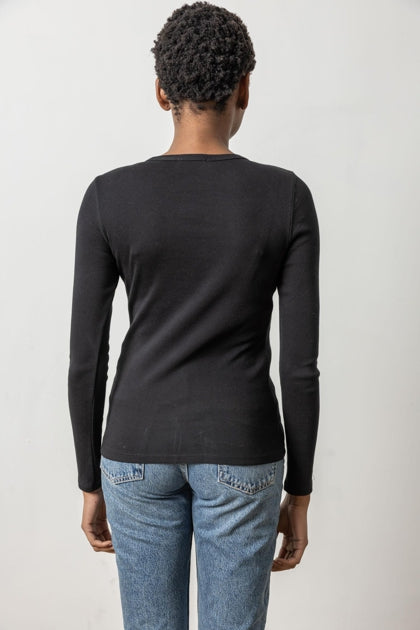Long Sleeve Crew - Black