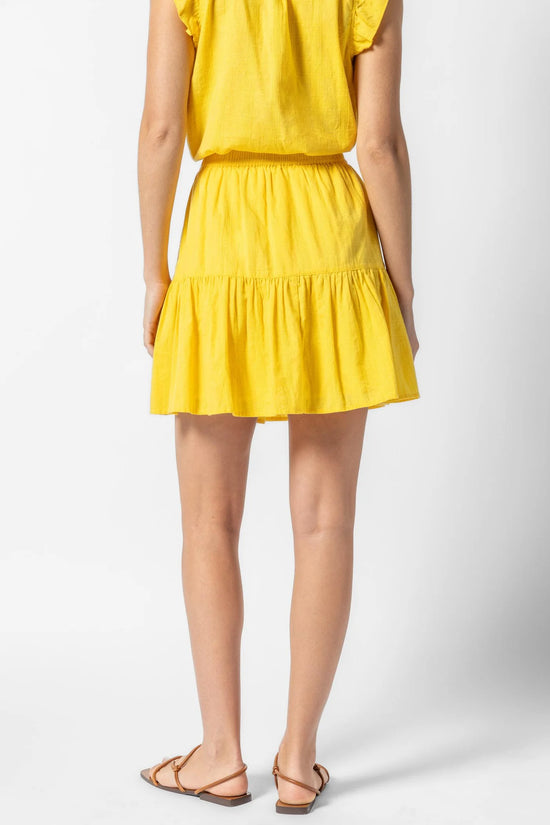 Flutter Sleeve Split Neck - Saffron