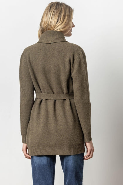 Felted Cardi-Coat Sweater - Deep Pine