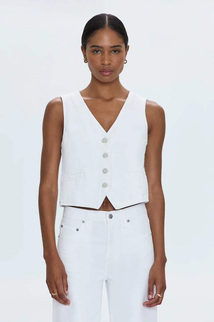 Vero Cropped Vest - White