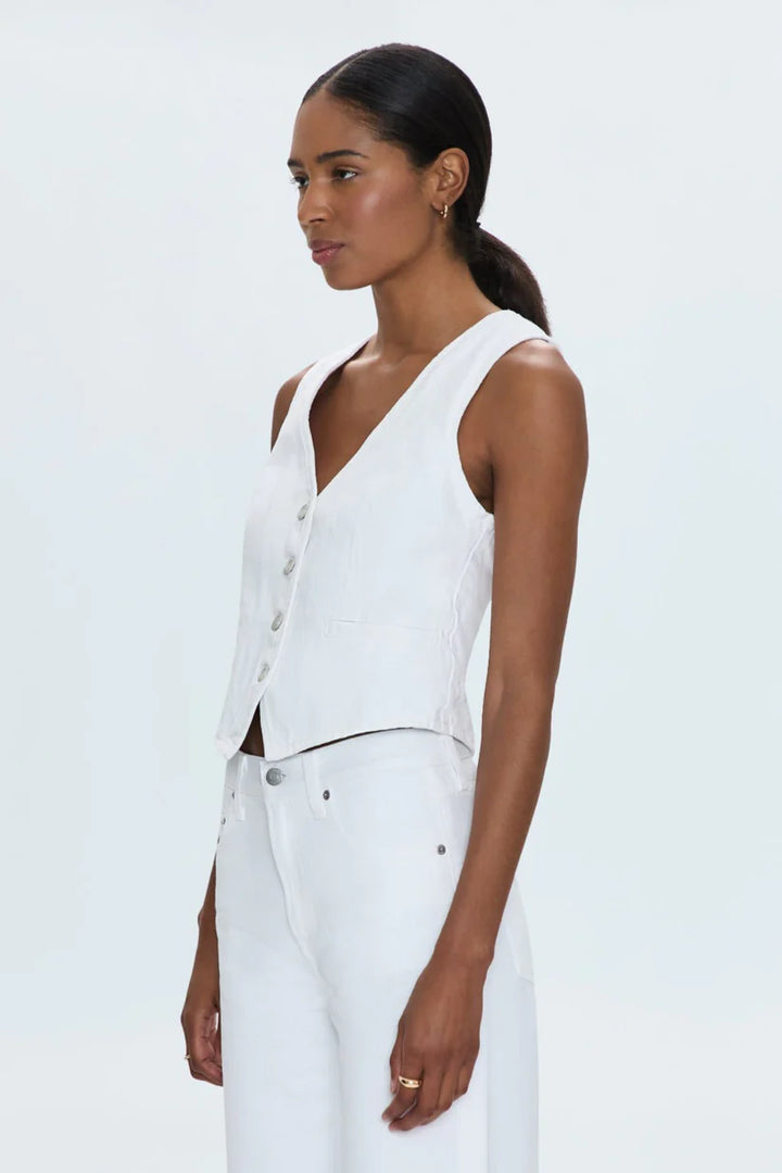 Vero Cropped Vest - White