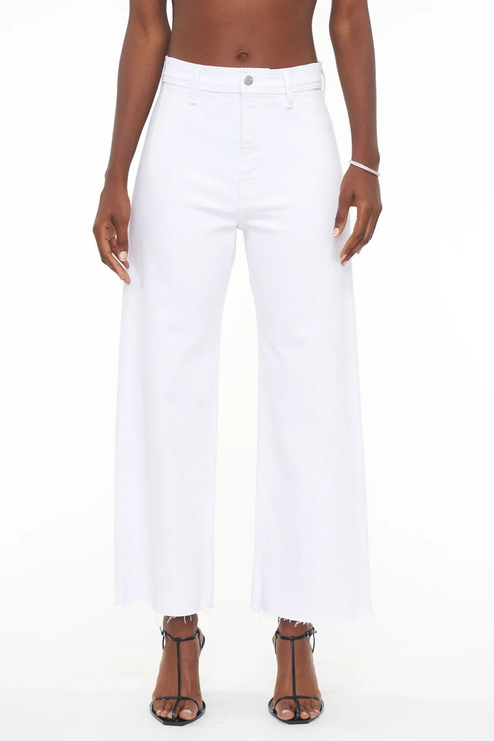 Penny Crop High Rise Wide Leg Crop - Blizzard
