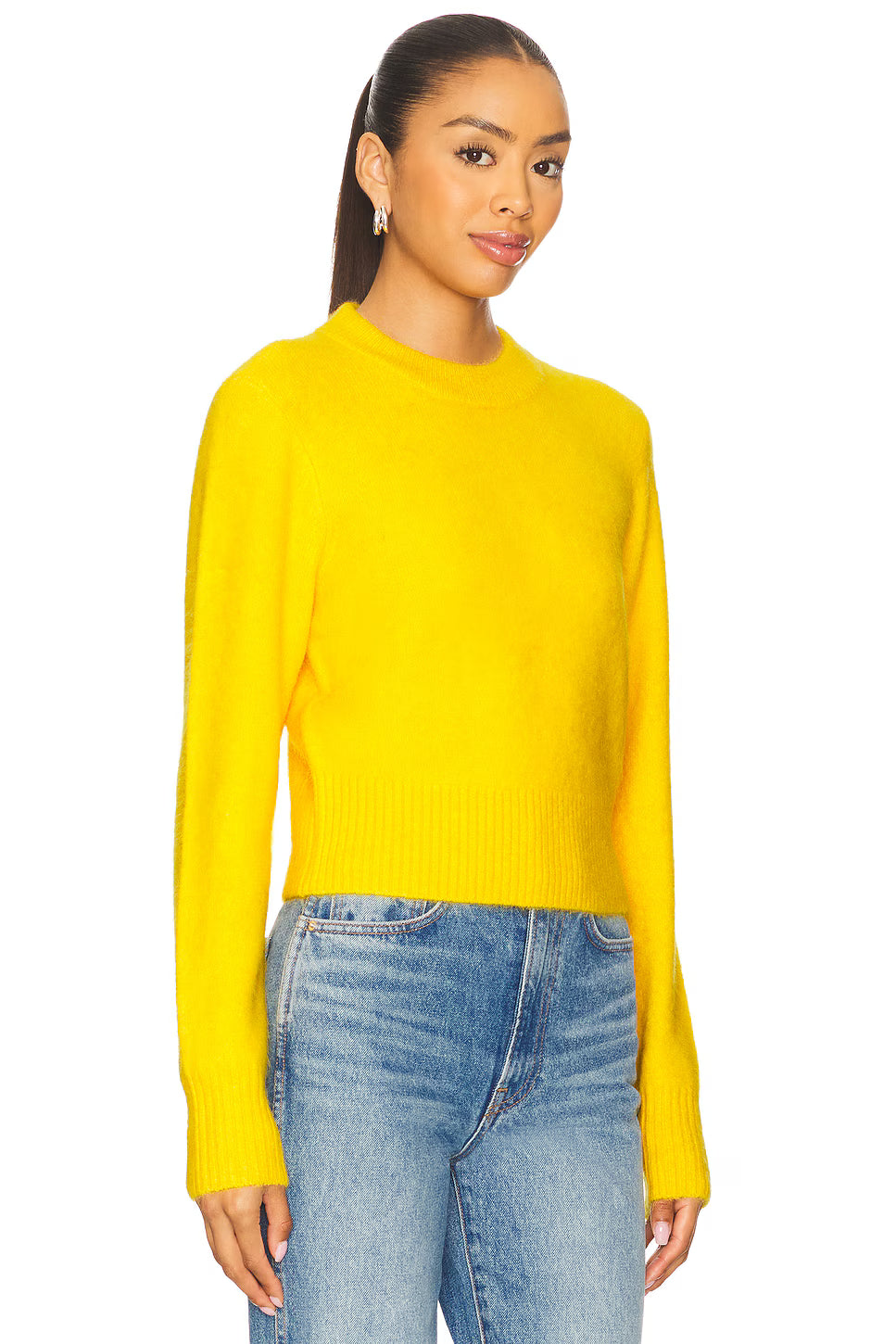 Sara Shrunken CrewNeck Sweater - Citron
