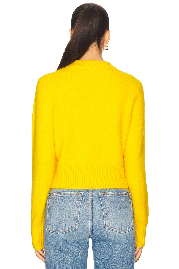 Sara Shrunken CrewNeck Sweater - Citron