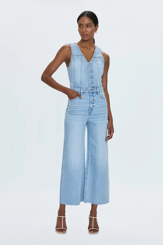 Aria Cropped Fitted Vest Jump Suit - Priority