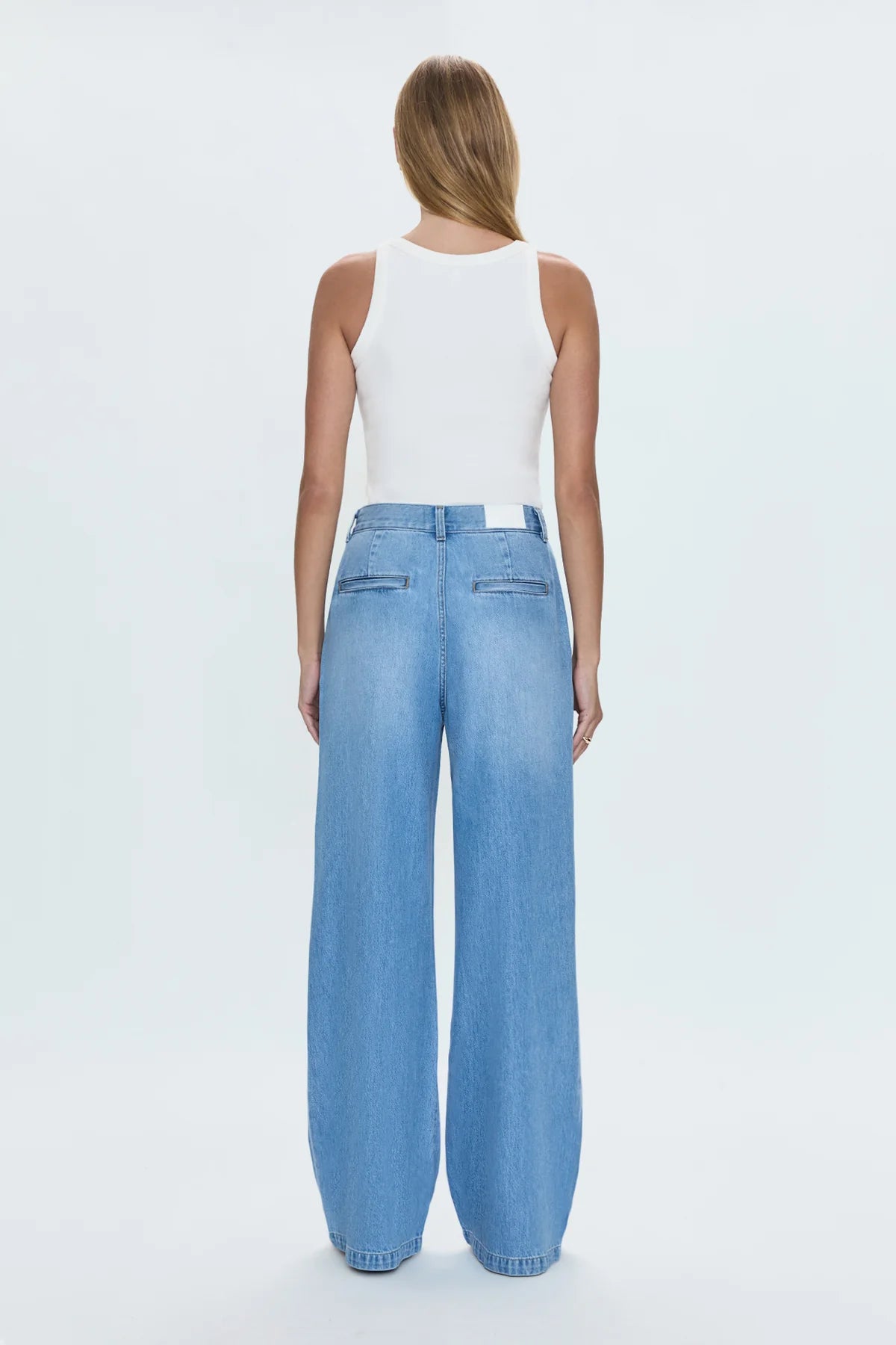 Dalia High Rise Wide Leg Trouser - Palo Alto