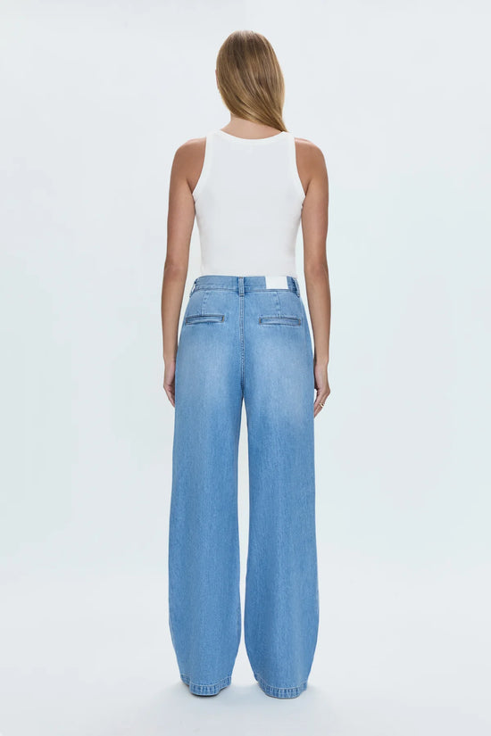 Dalia High Rise Wide Leg Trouser - Palo Alto