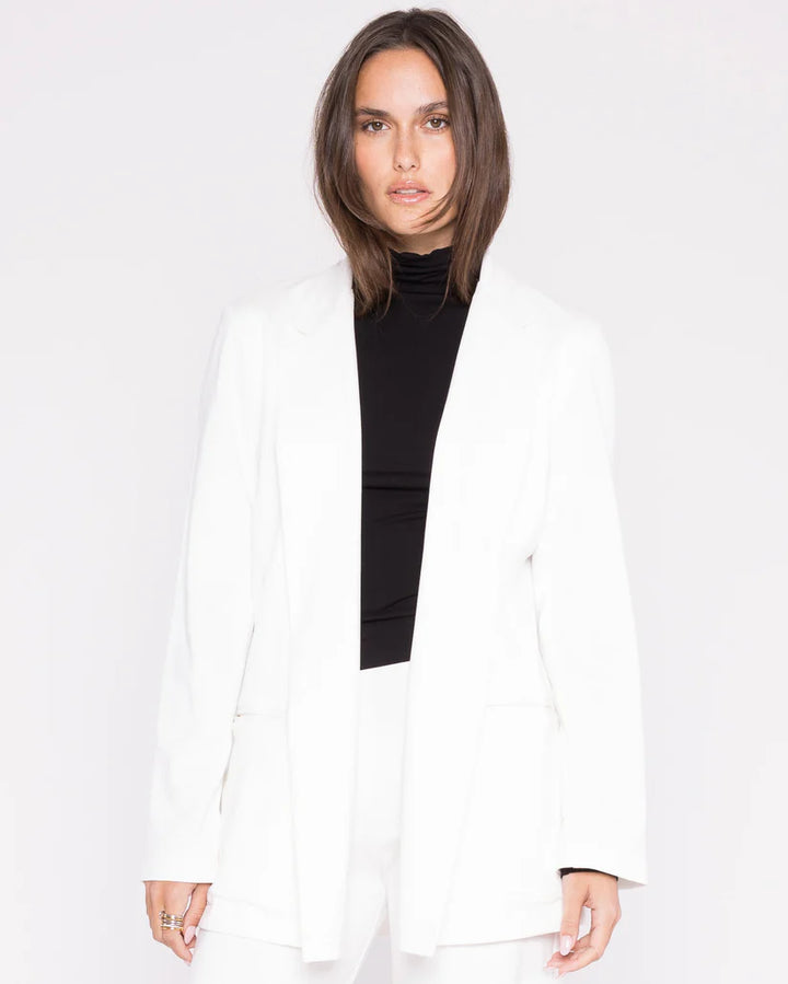 Ponte Knit Oversized Blazer - Off White