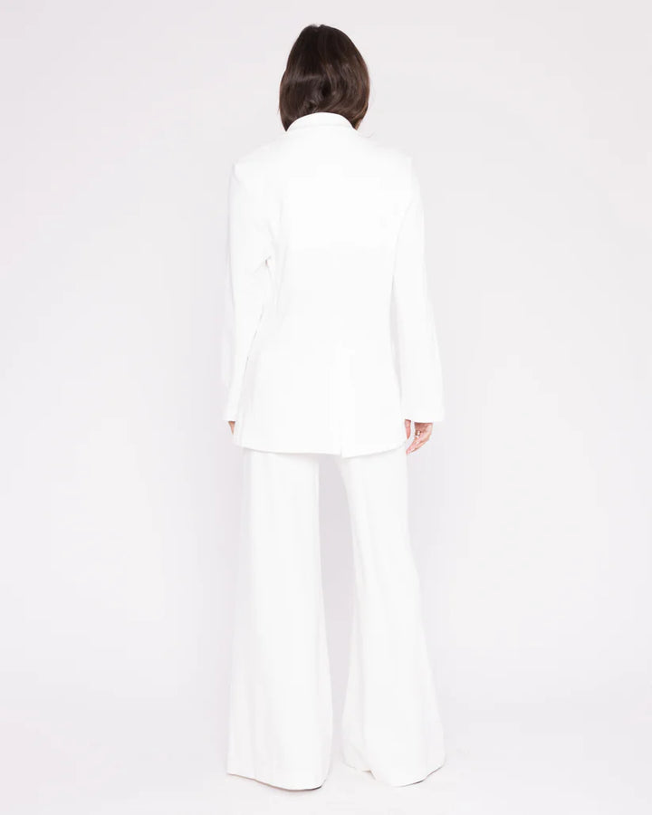 Ponte Knit Oversized Blazer - Off White